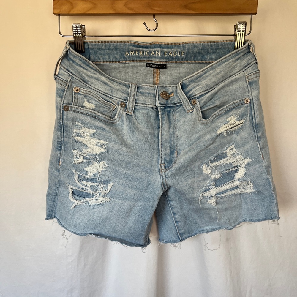 American Eagle Outfitters Blue Light Wash Jean Shorts